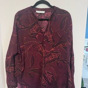 Abercrombie & Fitch Red Relaxed Blouse, Size L